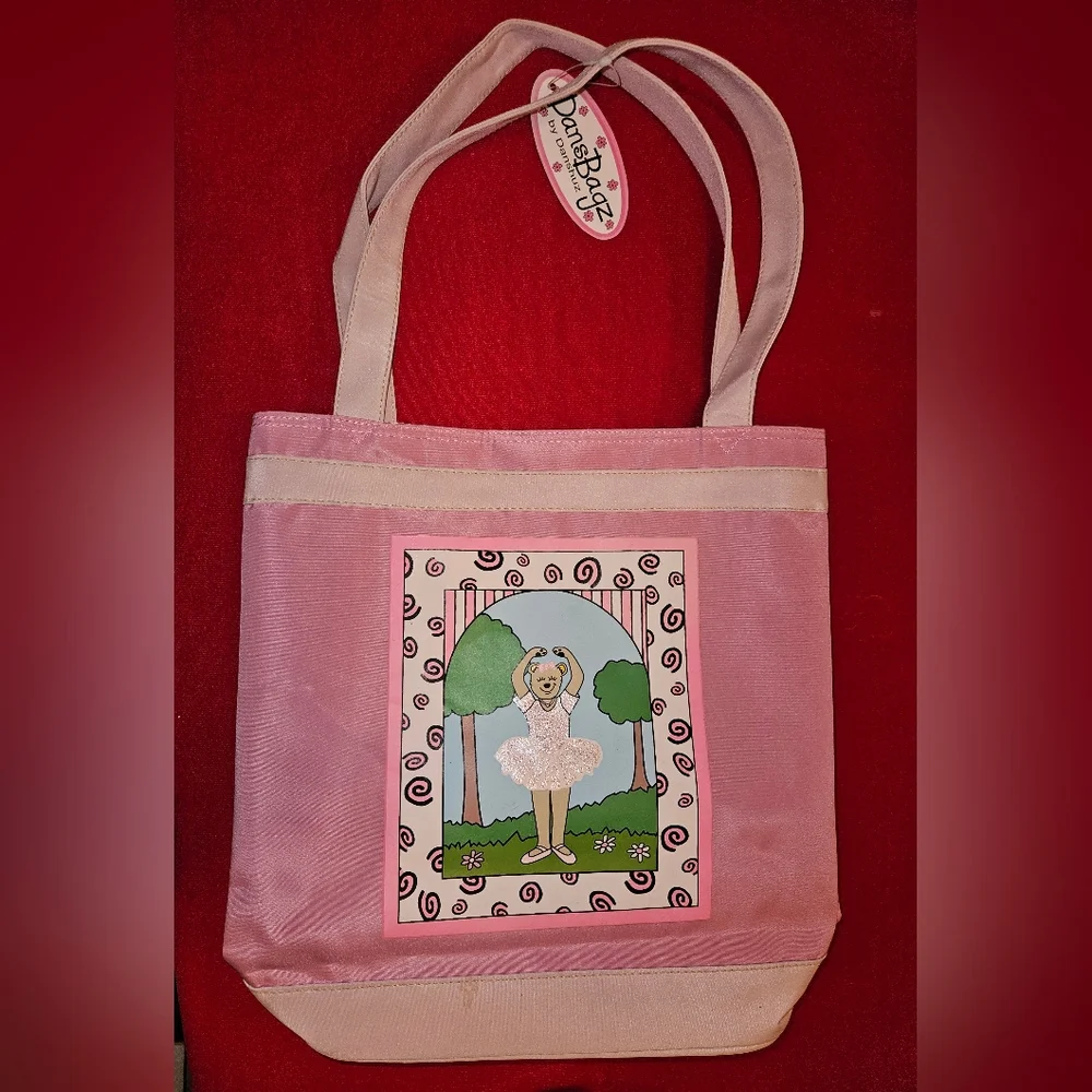 Ballerina Bear Dance Bag By Danshuz B908 NWT 11.5 X 11.5 X 3.5